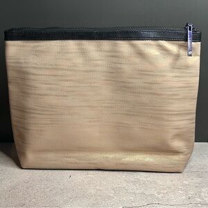 Lancome Beige and Black Cosmetic Bag